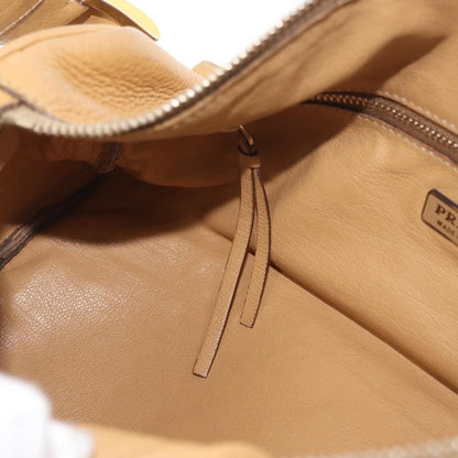 Prada Vintage Shoulder Bag Leather, BROWN, LEATHER, Shoulder bag