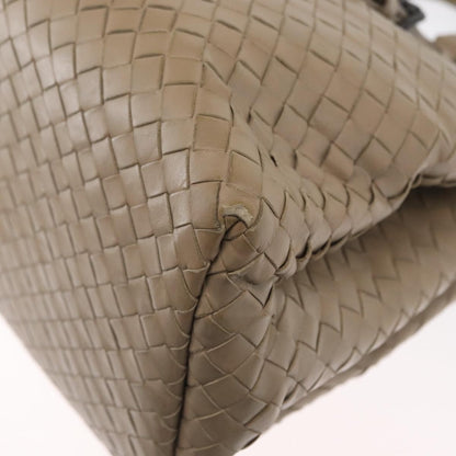 Bottega Veneta Roma Bag Intrecciato Nappa, Gray, Leather, Handbag