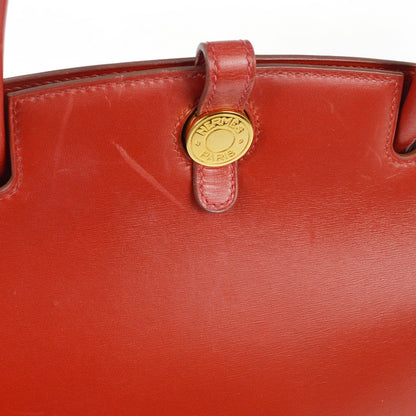 Hermes Dalvy Bag Box Calf, RED, LEATHER, Handbag