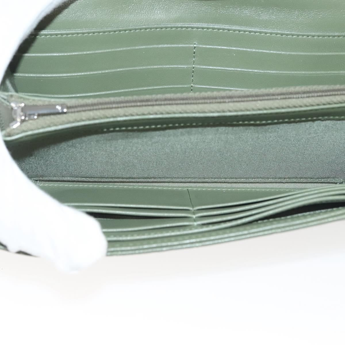 Chanel CC Gusset Classic Flap Wallet Quilted Lambskin, GREEN, LEATHER, Wallets