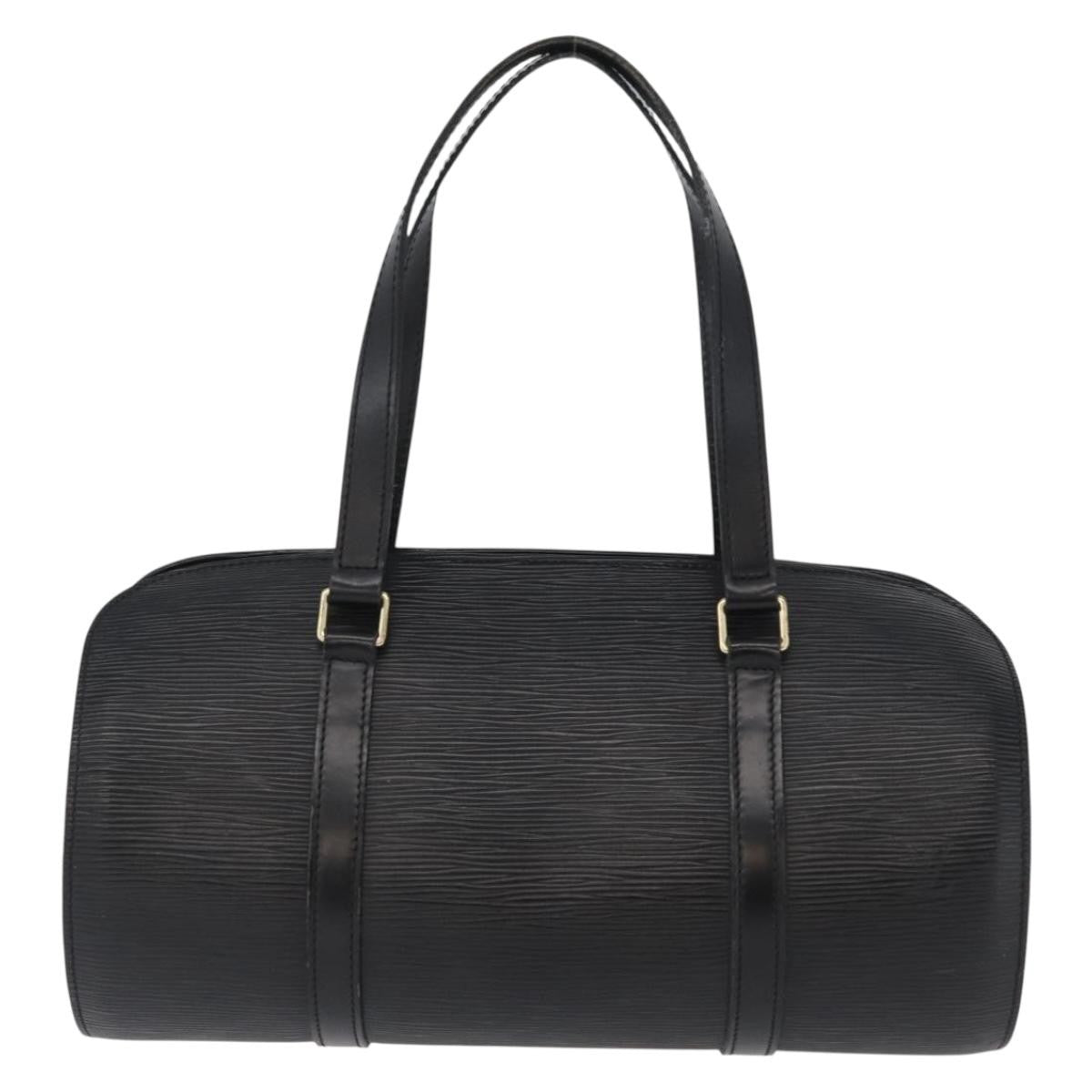 Louis Vuitton Soufflot Handbag Epi Leather, BLACK, LEATHER, Handbag
