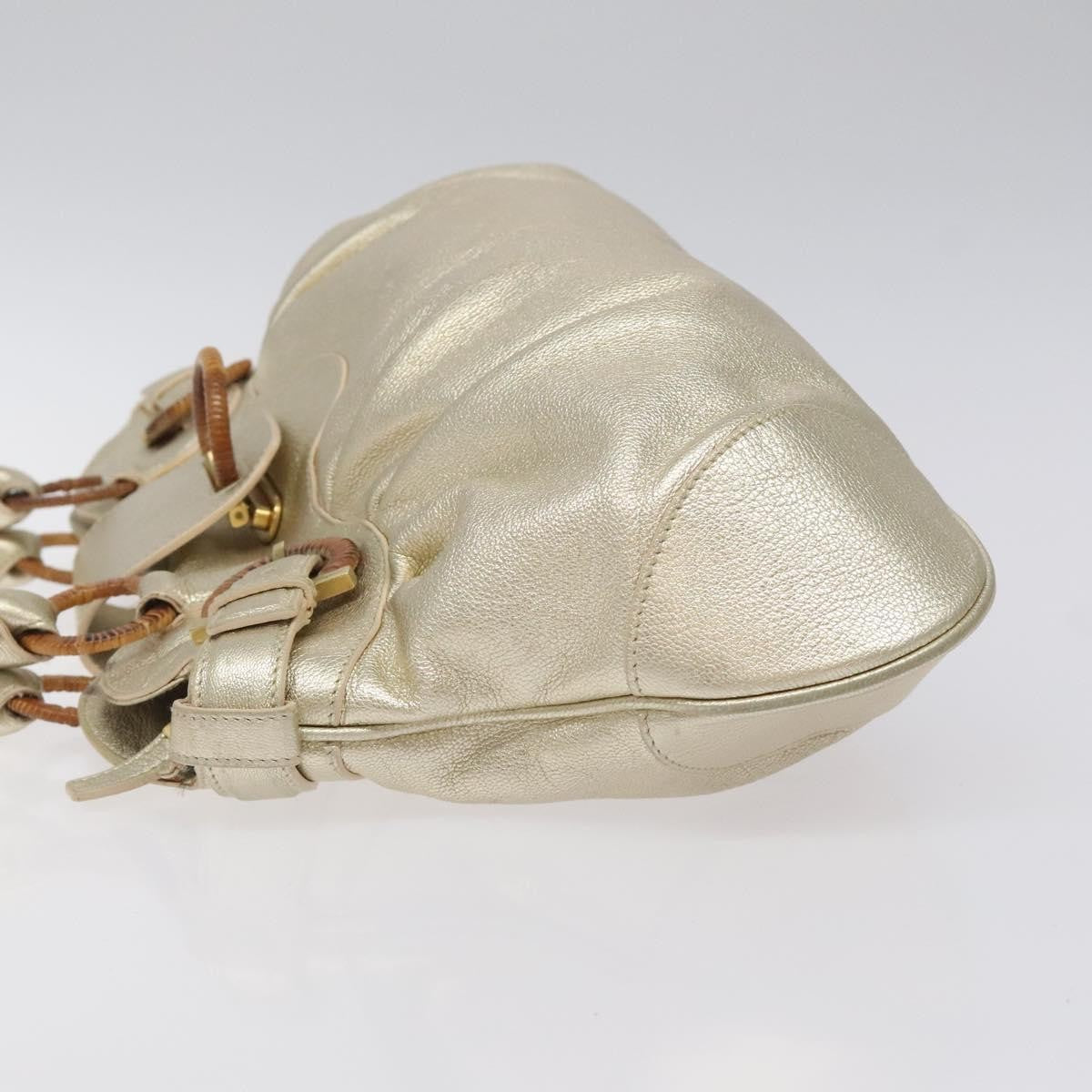 Salvatore Ferragamo Marisa Satchel Leather, GOLD, LEATHER, Shoulder bag