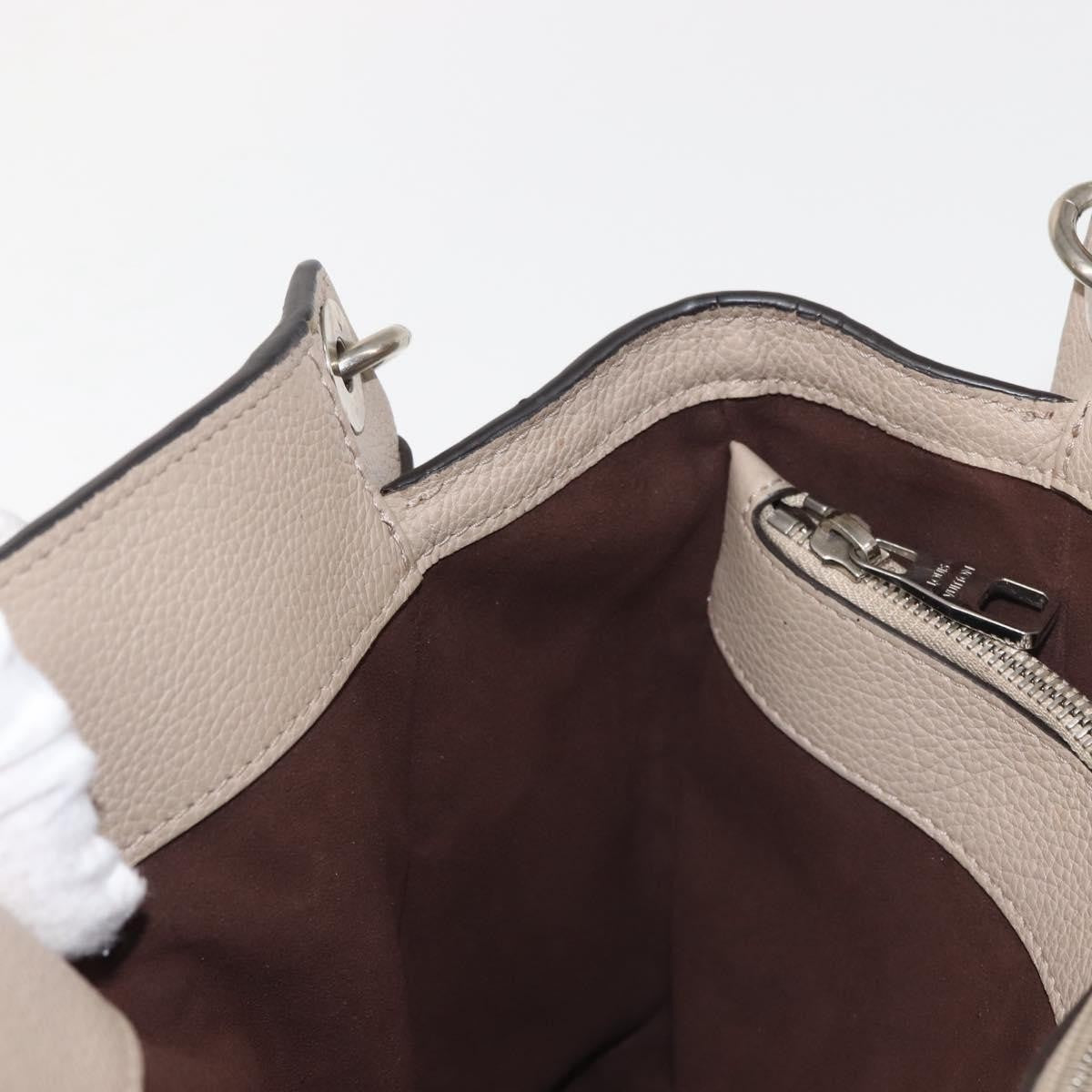 Louis Vuitton Sevres Handbag Mahina Leather, BEIGE, LEATHER, Handbag