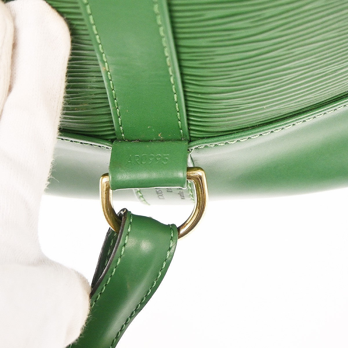 Louis Vuitton Randonnee Backpack Epi Leather, GREEN, LEATHER, Shoulder bag