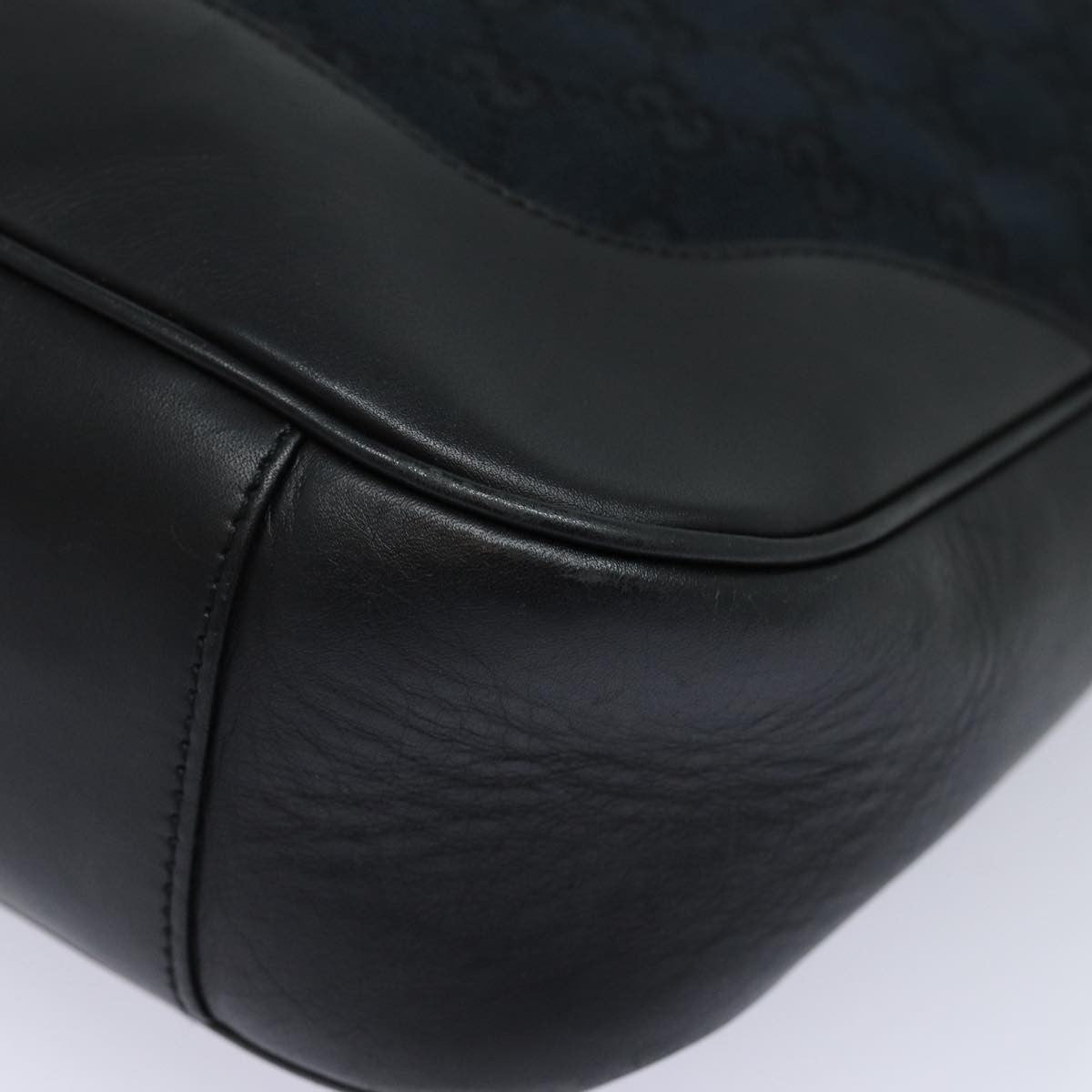 Gucci Vintage Bamboo Handle Tote Canvas, BLACK, CANVAS, Tote bag