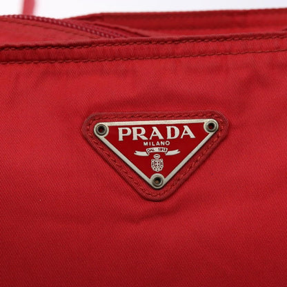 Prada Flat Messenger Bag Tessuto, Red, Nylon, Crossbody Bag