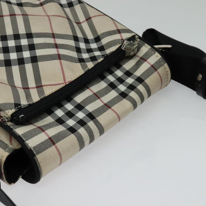 Burberry Nova Check Blue Label Nylon, Beige, Nylon, Shoulder Bag