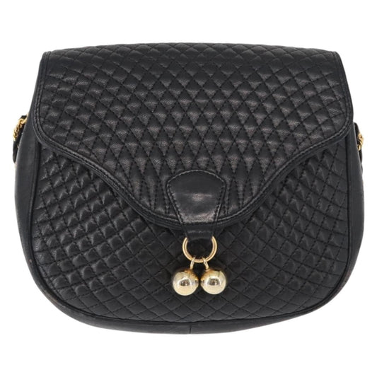 Bally Vintage Shoulder Bag Leather, BLACK, LEATHER, Shoulder bag