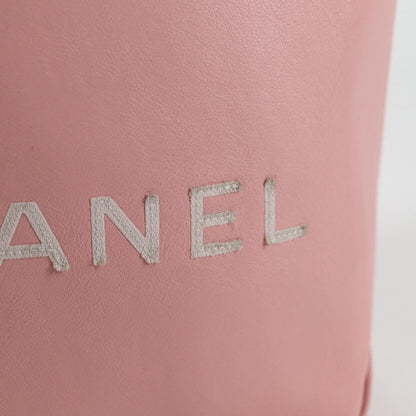 Chanel Essential Shopping Tote Leather, PINK, LEATHER, Tote bag