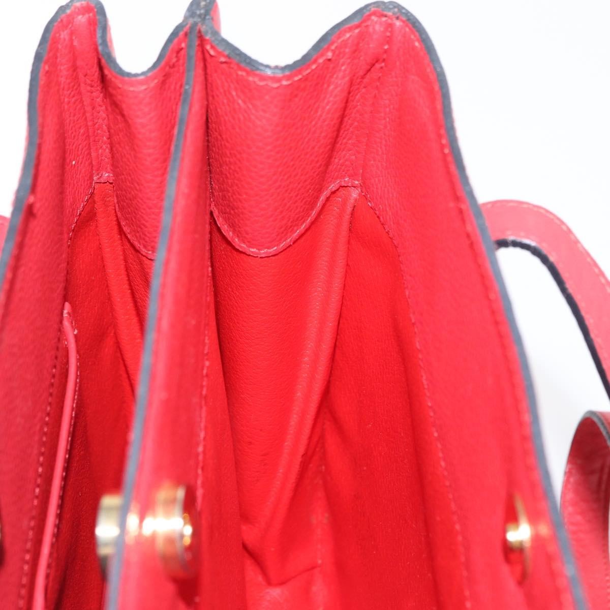 Celine Vintage Shoulder Bag Leather, RED, LEATHER, Shoulder bag