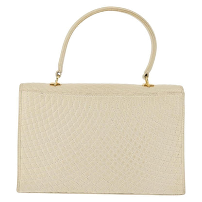 Bally Vintage Handbag Quilted Leather, BEIGE, LEATHER, Handbag