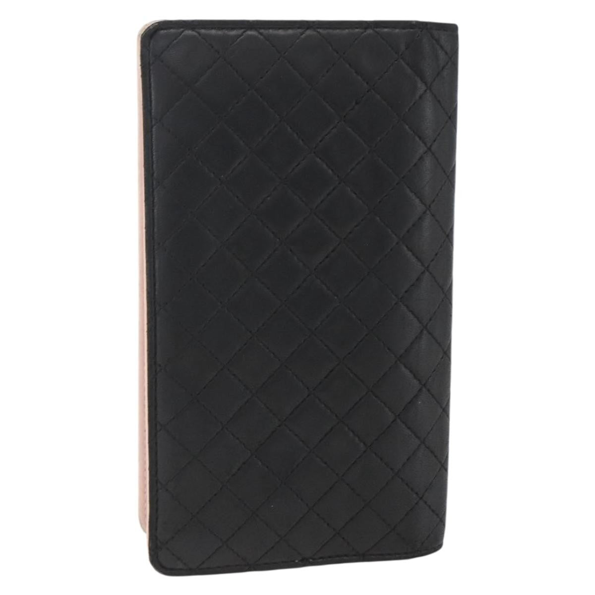 Chanel Vintage CC Bifold Wallet Leather, BLACK, LEATHER, Wallets