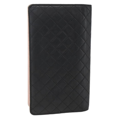 Chanel Vintage CC Bifold Wallet Leather, BLACK, LEATHER, Wallets