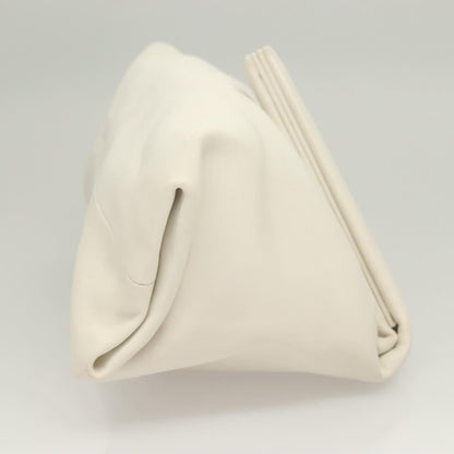 Bottega Veneta BV Trine Fold Clutch Leather, WHITE, LEATHER, Clutche & pouche