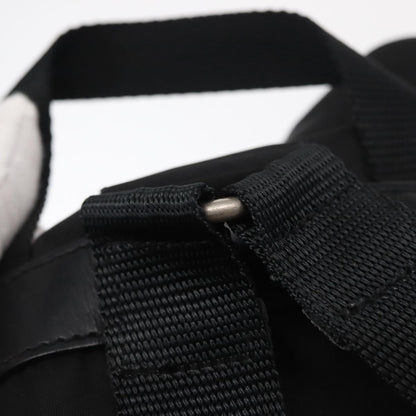 Prada Double Front Pocket Backpack Re-Nylon with Leather, BLACK, NYLON, Backpack