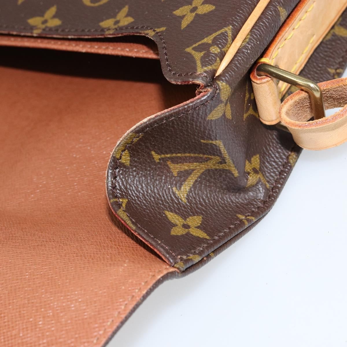 Louis Vuitton Cartouchiere Handbag Monogram Canvas, BROWN, CANVAS, Shoulder bag