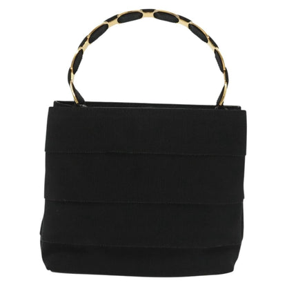 Salvatore Ferragamo Vala Handbag Canvas, BLACK, CANVAS, Handbag