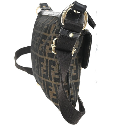 Fendi Chef Zip Crossbody Bag Zucca Canvas, BROWN, CANVAS, Shoulder bag