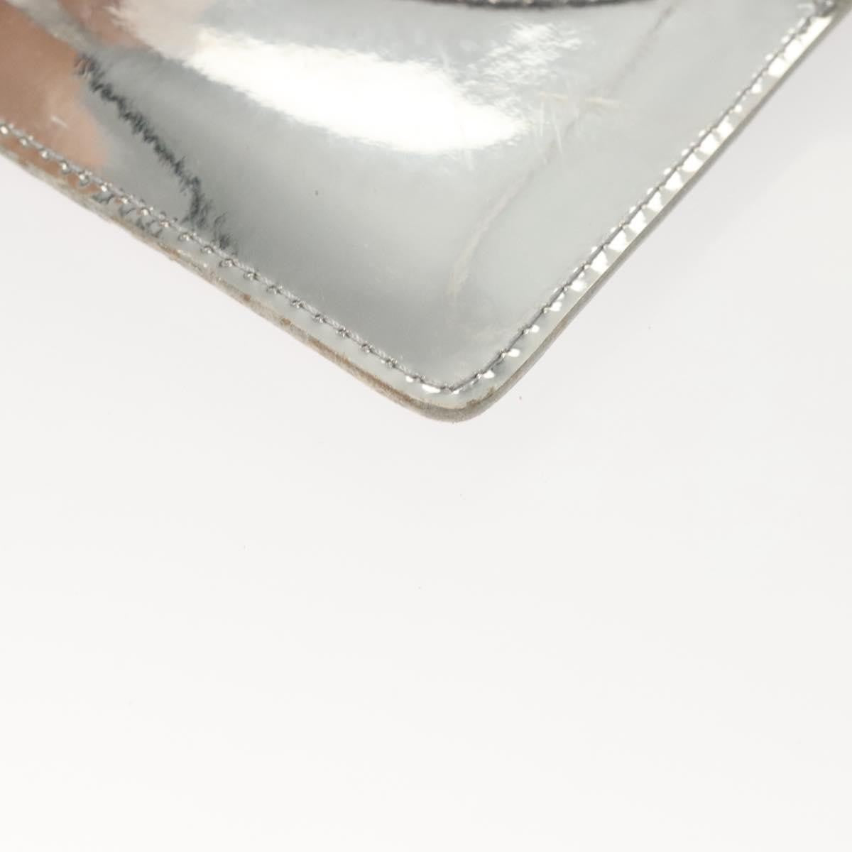 Louis Vuitton Pochette Plate Monogram mirror, SILVER, PATENT_LEATHER, Clutche & pouche