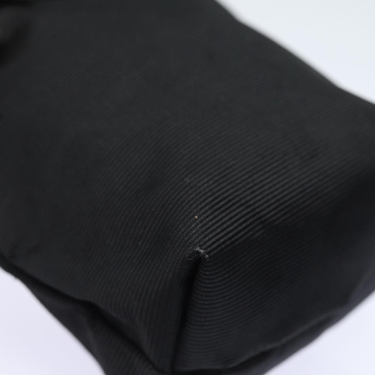 Celine Circle Logo Pouch Nylon, Black, Nylon, Clutch