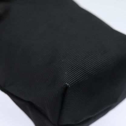 Celine Circle Logo Pouch Nylon, Black, Nylon, Clutch