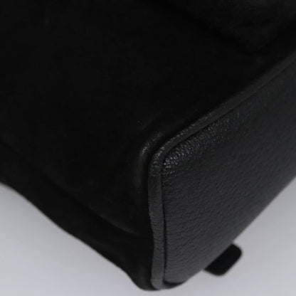 Gucci Gucci bamboo backpack daim, BLACK, SUEDE, Backpack