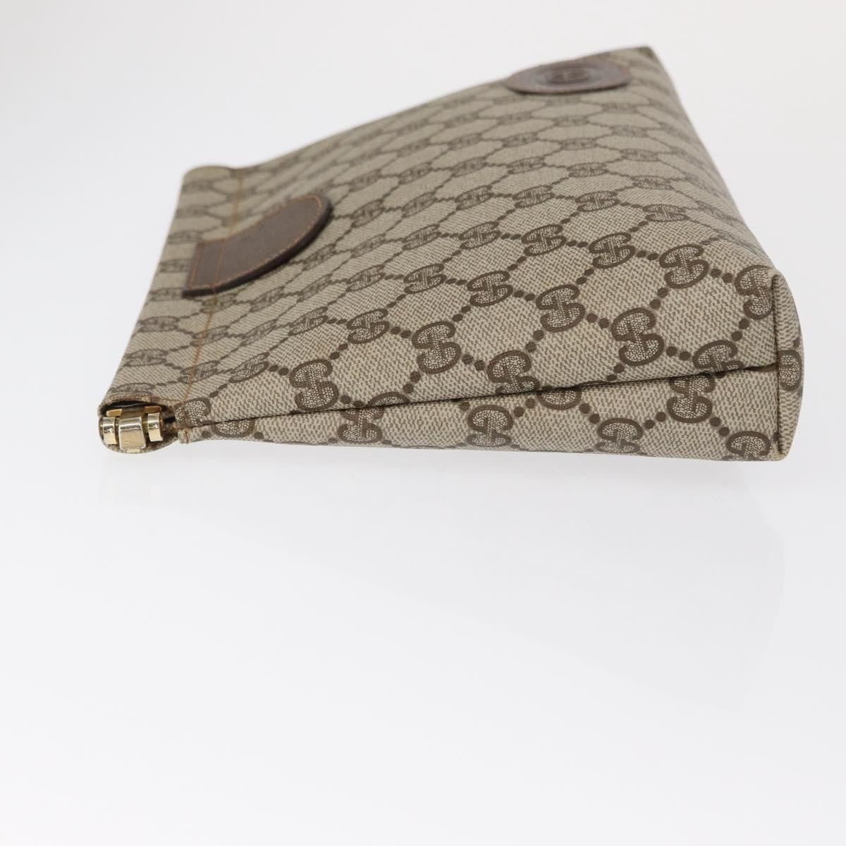 Gucci GG Supreme Clutch bag PVC, BEIGE, PVC, Clutche & pouche