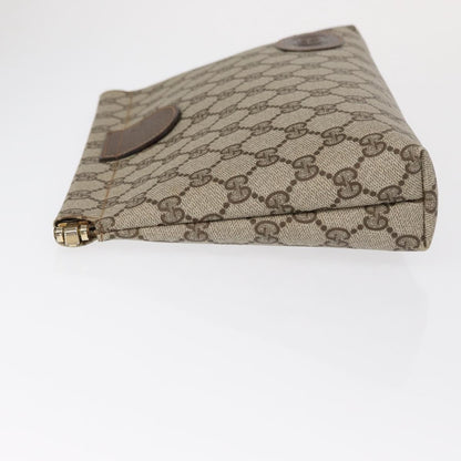 Gucci GG Supreme Clutch bag PVC, BEIGE, PVC, Clutche & pouche