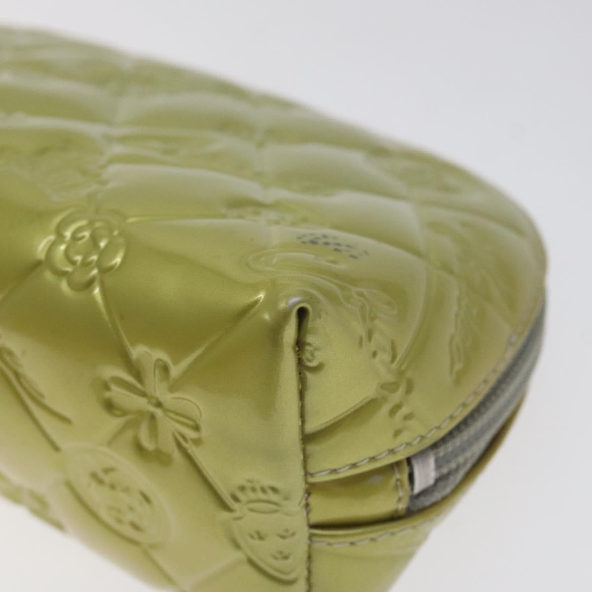 Chanel Vintage Clutch Pleated Leather, GOLD, PATENT_LEATHER, Clutche & pouche