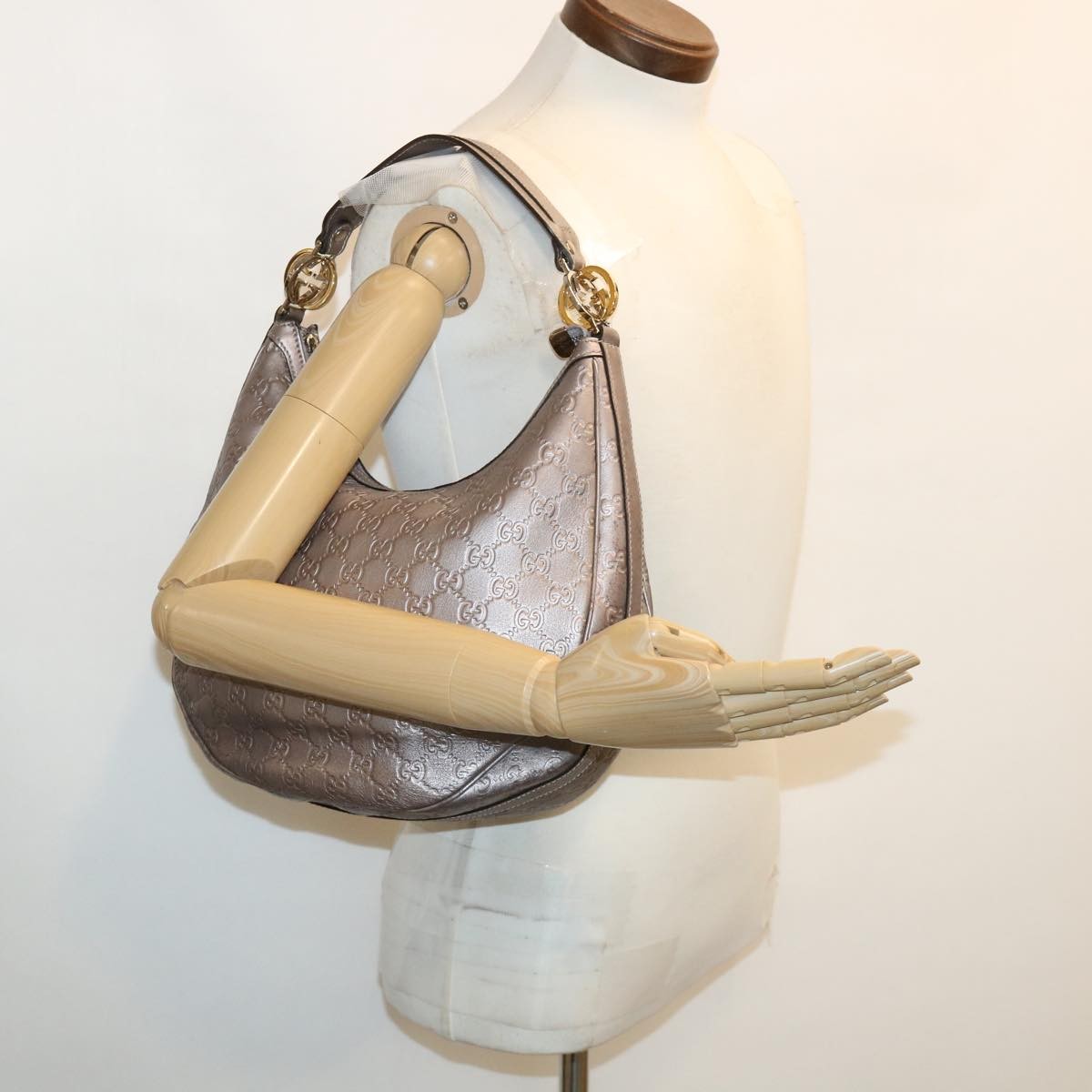 Gucci Hobo Guccissima Leather, PURPLE, LEATHER, Shoulder bag