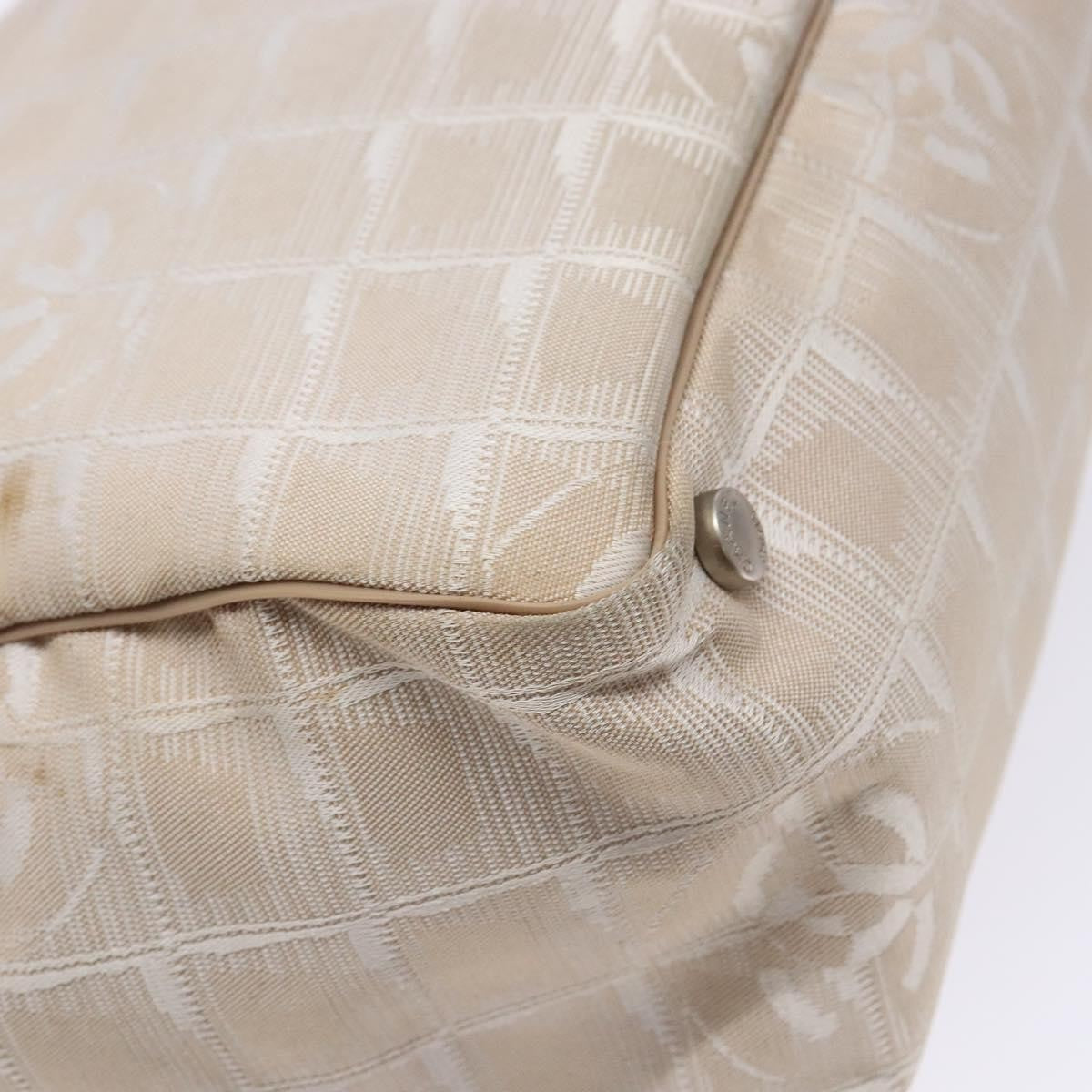 Chanel Travel Line Tote Nylon, BEIGE, NYLON, Travel bag