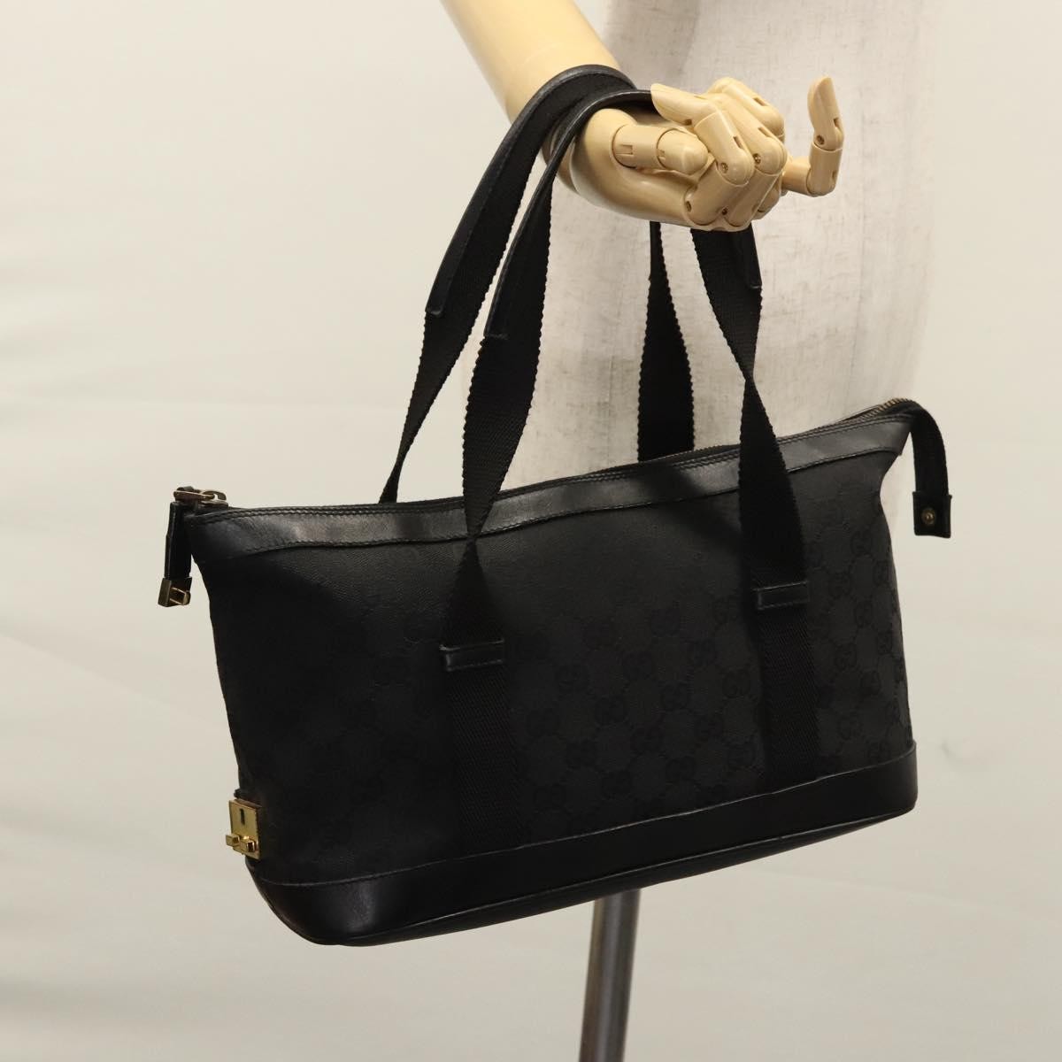 Gucci GG Canvas Bag Canvas, BLACK, CANVAS, Handbag