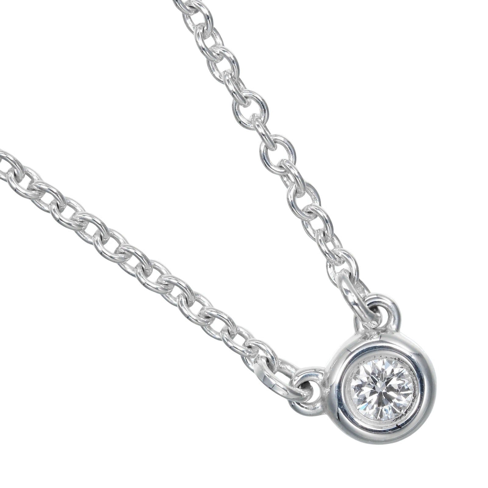 Tiffany & Co. Elsa Peretti Diamonds By The Yard Necklace Sterling silver with Diamond, SILVER, SILVER, Necklace