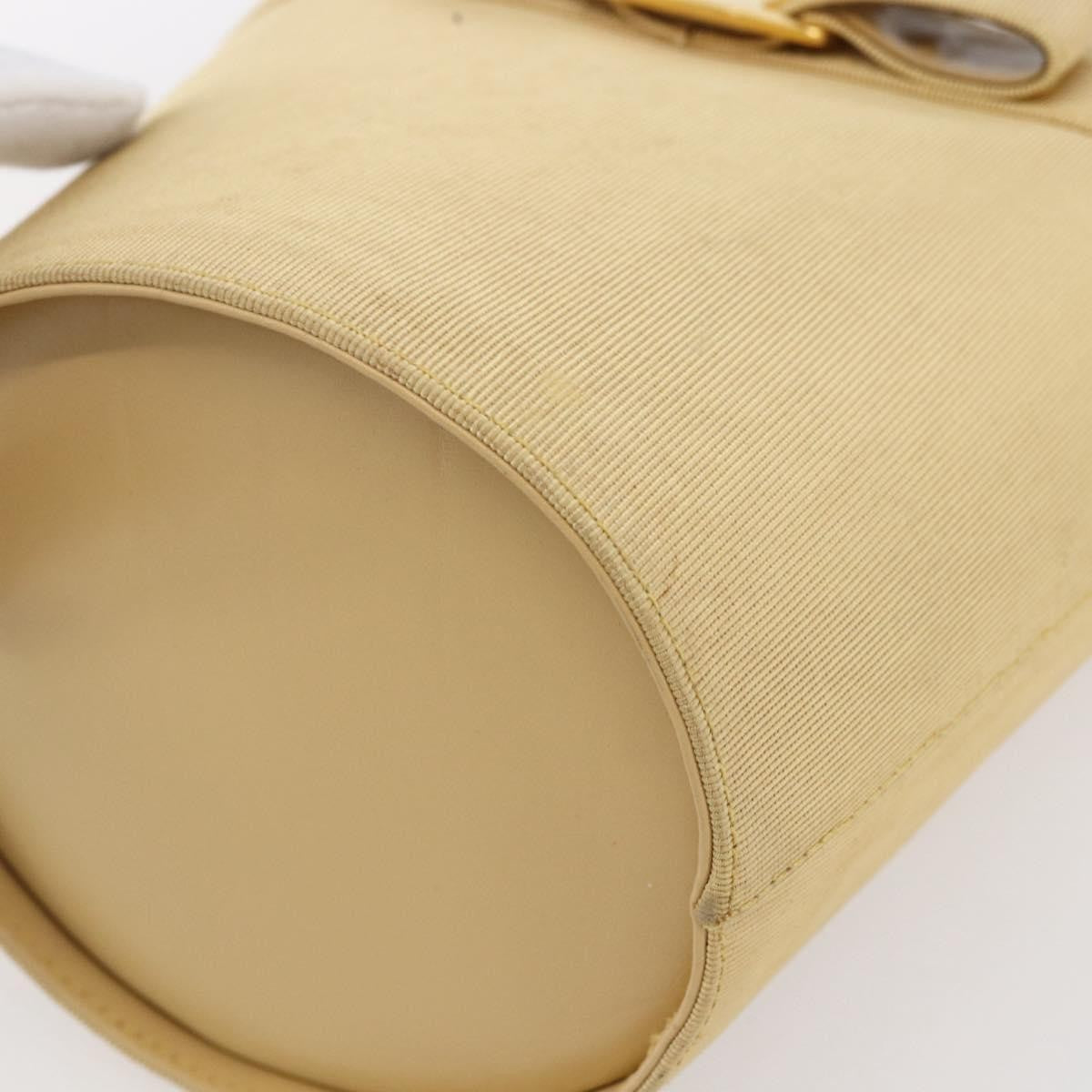Salvatore Ferragamo Vala Handbag Canvas, YELLOW, CANVAS, Handbag