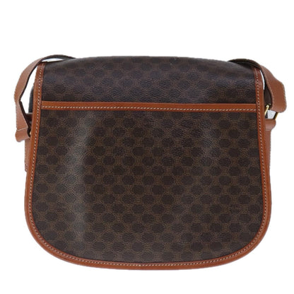 Celine Macadam Shoulder Bag PVC Leather, BROWN, CANVAS, Shoulder bag