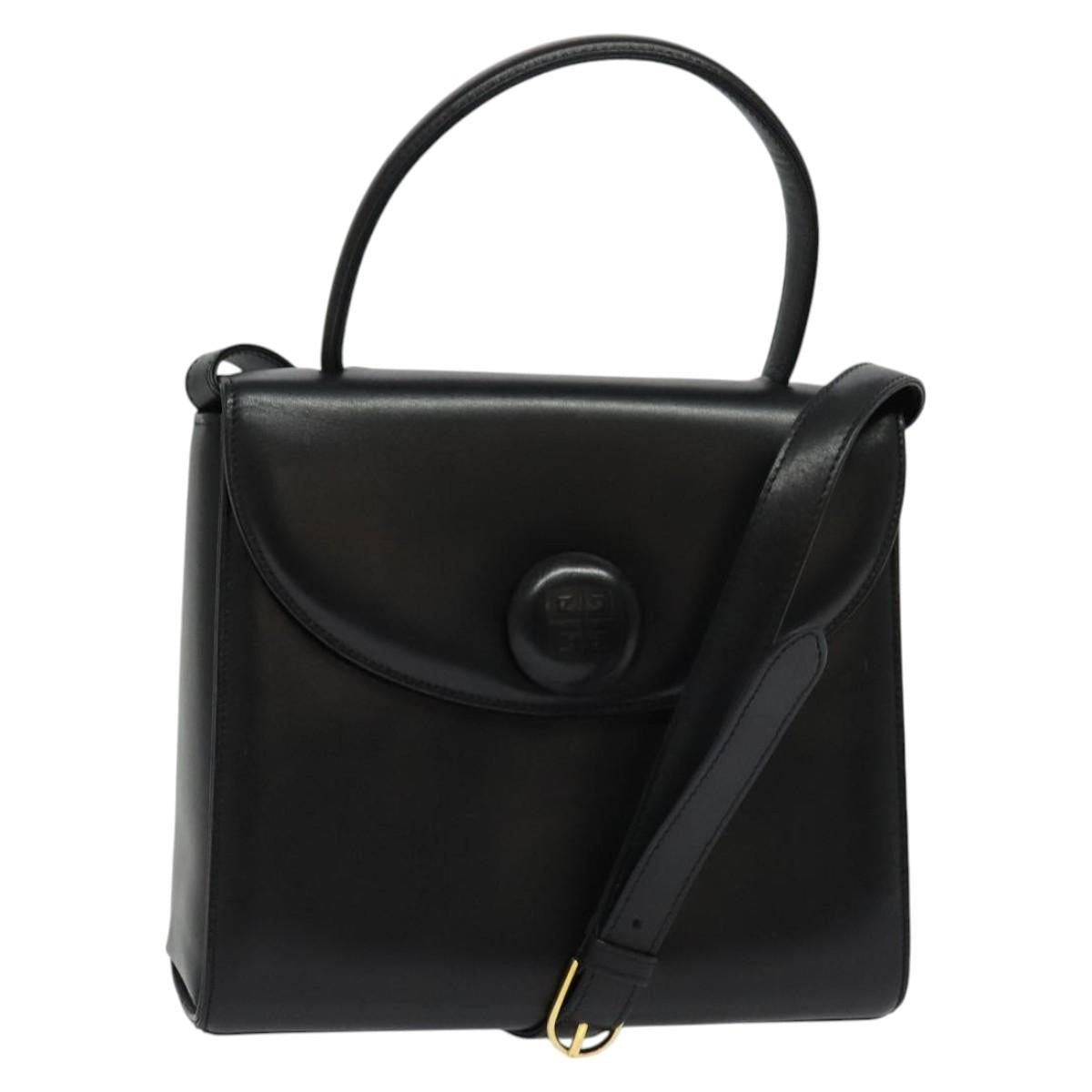 Givenchy Vintage 4G handbag Leather, BLACK, LEATHER, Handbag