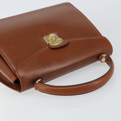 Salvatore Ferragamo Vintage Handbag Leather, BROWN, LEATHER, Handbag