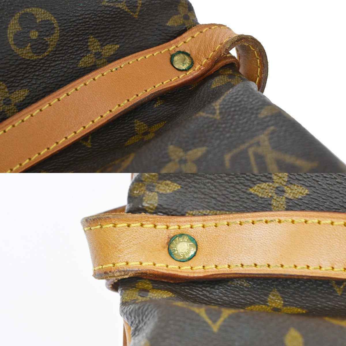 Louis Vuitton Saumur Handbag Monogram Canvas, Brown, Canvas, Shoulder Bag