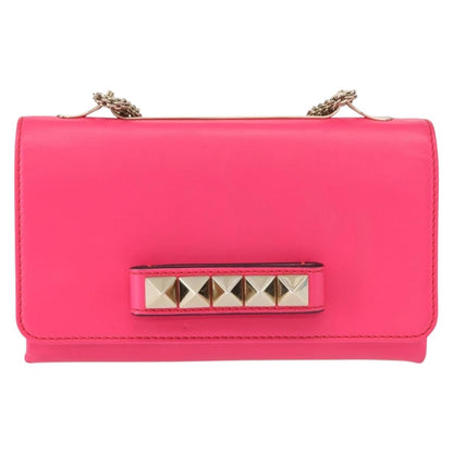 Valentino Garavani Va Va Voom Clutch Leather, Pink, Leather, Shoulder Bag