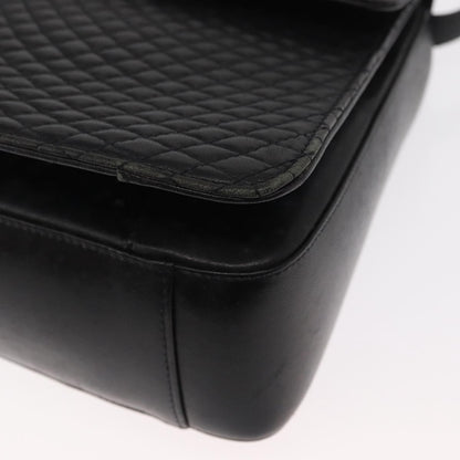 Bally Vintage Handbag Quilted Leather, BLACK, LEATHER, Handbag