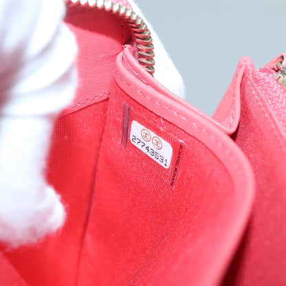 Chanel Filigree Zip Around Wallet Quilted Caviar, PINK, LEATHER, Wallets