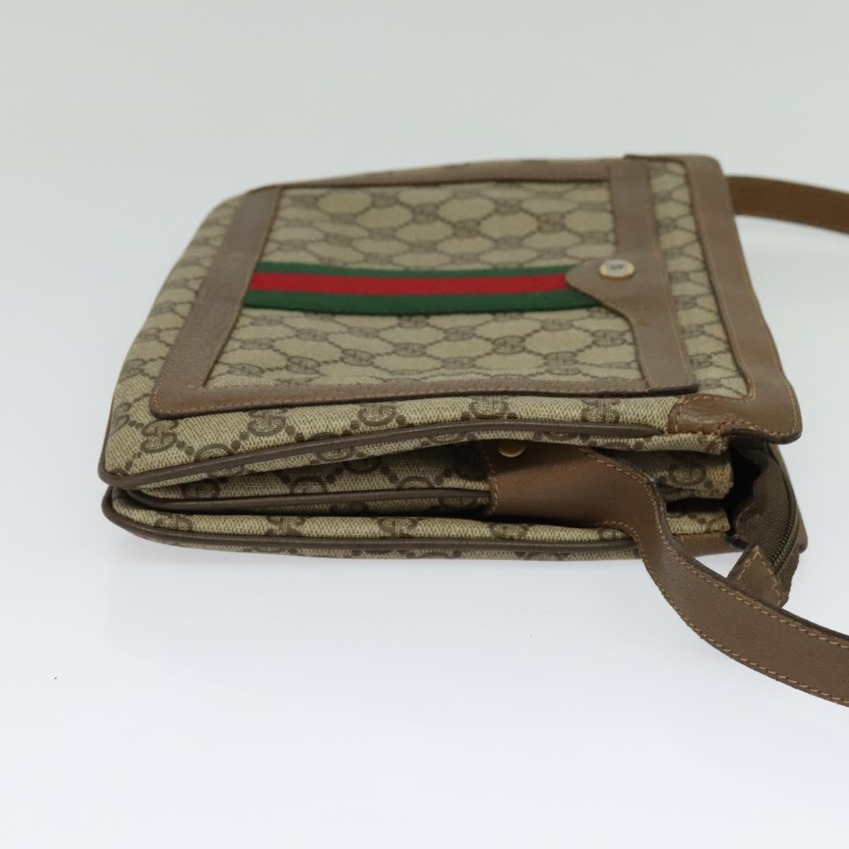 Gucci Vintage Shoulder Bag GG Coated Canvas, BEIGE, PVC, Shoulder bag