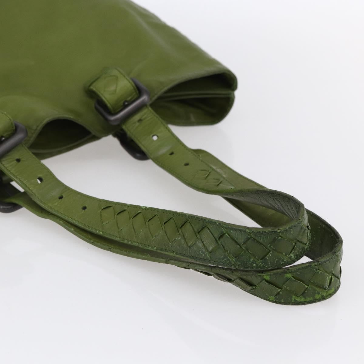 Bottega Veneta Intrecciato Leather, GREEN, LEATHER, Shoulder bag
