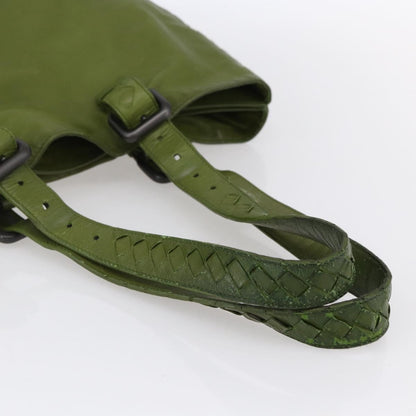 Bottega Veneta Intrecciato Leather, GREEN, LEATHER, Shoulder bag