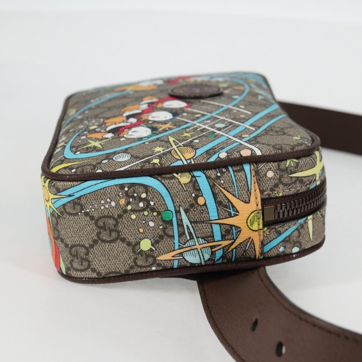 Gucci Disney Donald Duck Belt Bag Printed GG Coated Canvas, BEIGE, PVC, Shoulder bag