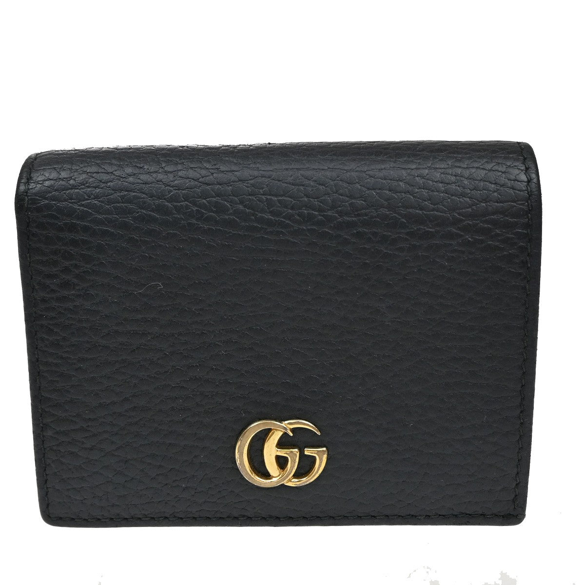 Gucci GG Marmont Flap Card Case Leather, BLACK, LEATHER, Wallets