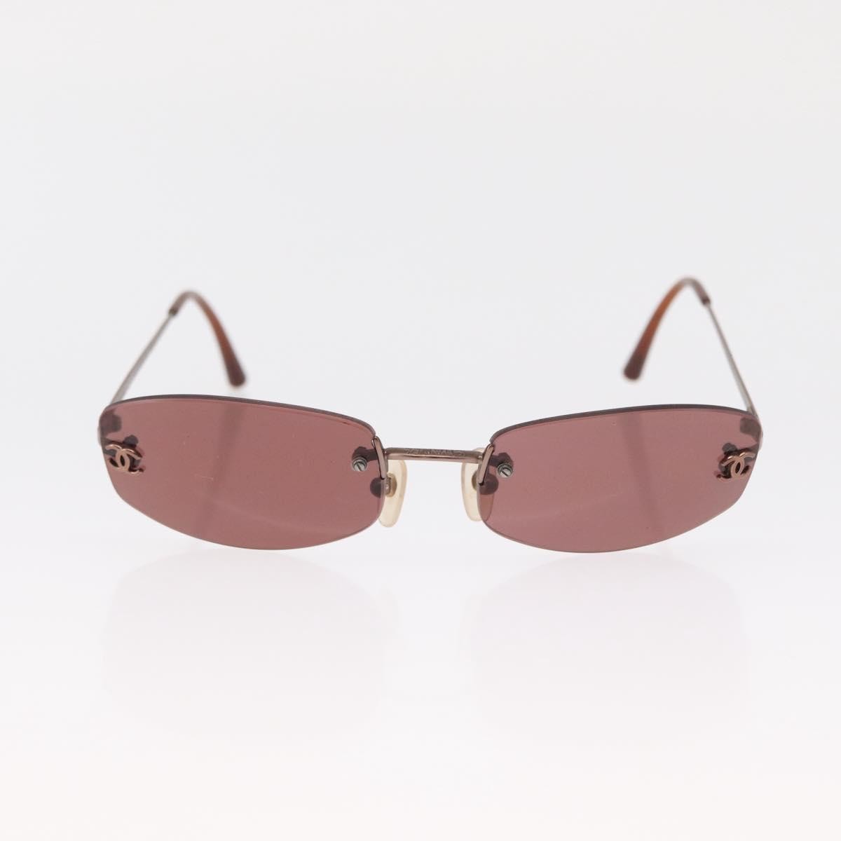 Chanel Logo CC Sunglasses Metal, BROWN, METAL, Sunglasse