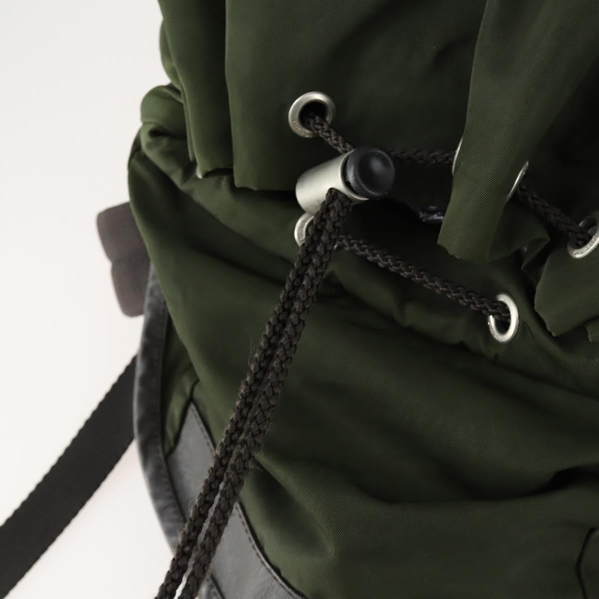 Prada Double Front Pocket Backpack Tessuto, KHAKI, NYLON, Backpack
