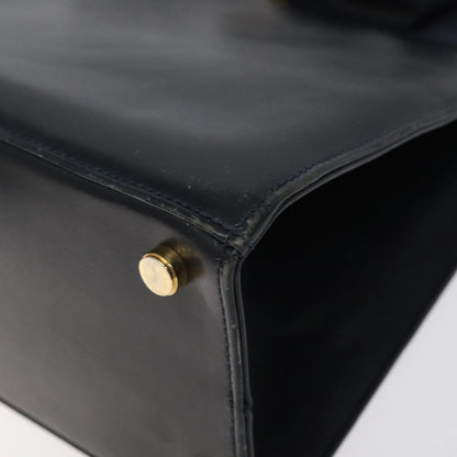 Salvatore Ferragamo Convertible Vara Bow Tote Leather, NAVY, LEATHER, Tote bag