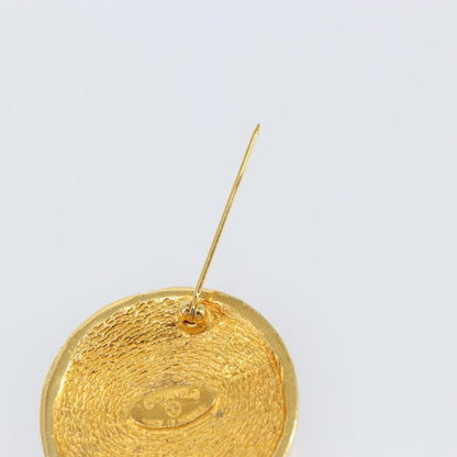 Chanel Vintage 31 Rue Cambon Round Brooch Metal, GOLD, METAL, Brooch